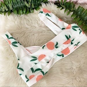 Koahs Peach Print Bikini Top Size XS
